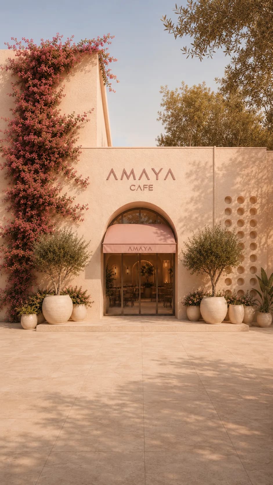 AMAYA CAFE storefront entrance in Cairo